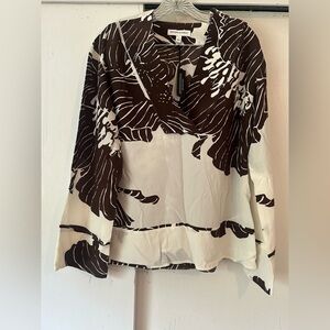 Relaxed Matte Silk V-Neck Top